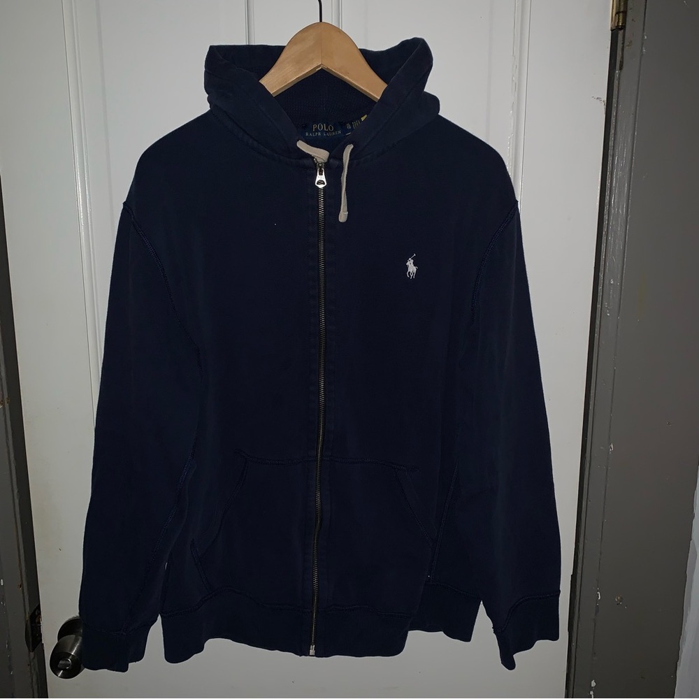 Polo Ralph Lauren Full Zip Hoodie Sweatshirt Men’s Size XL Blue